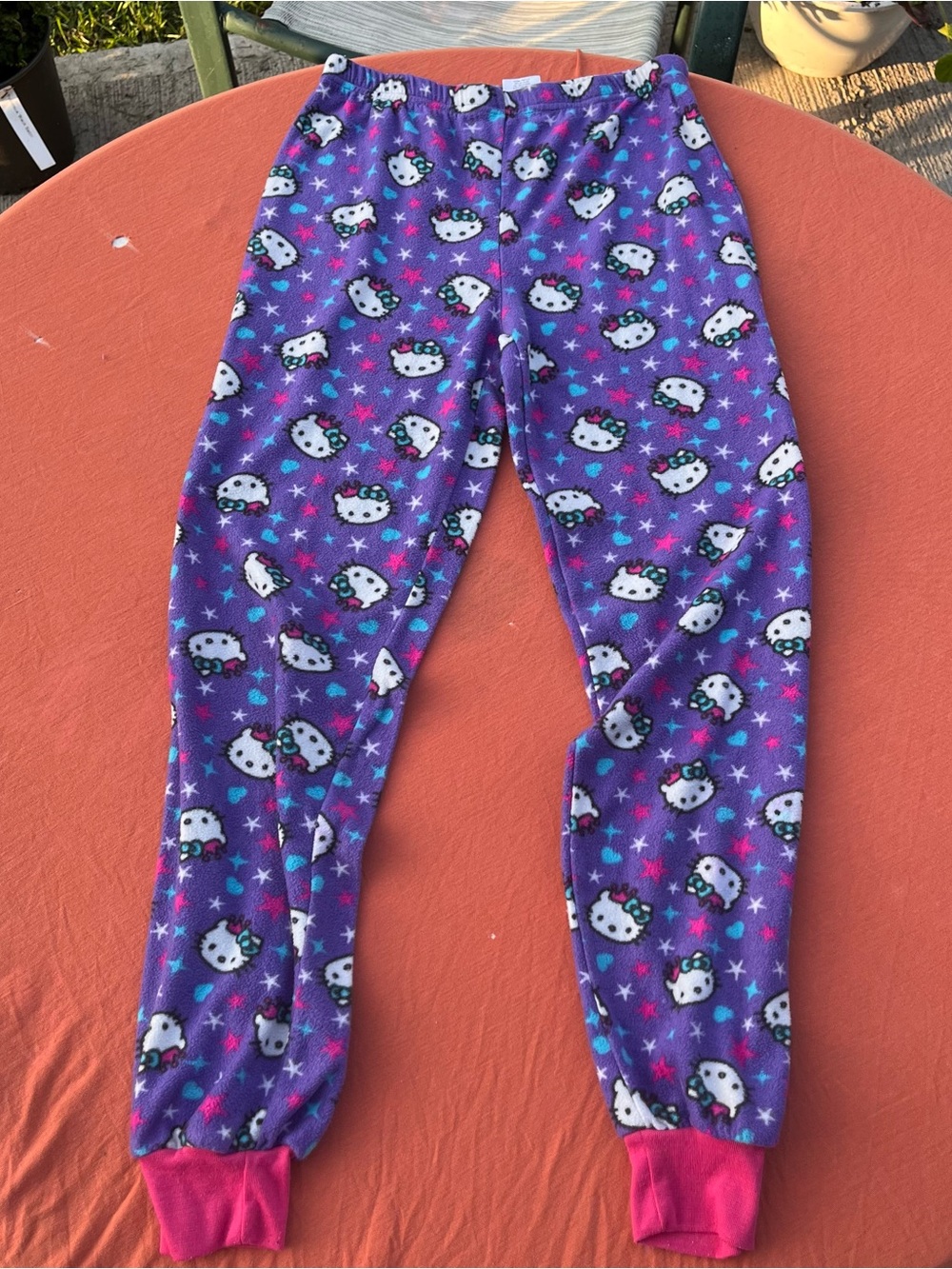 Hello Kitty Purple Pink Fleece Lounge Pants